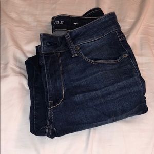 american eagle super stretch darkwash skinny jeans